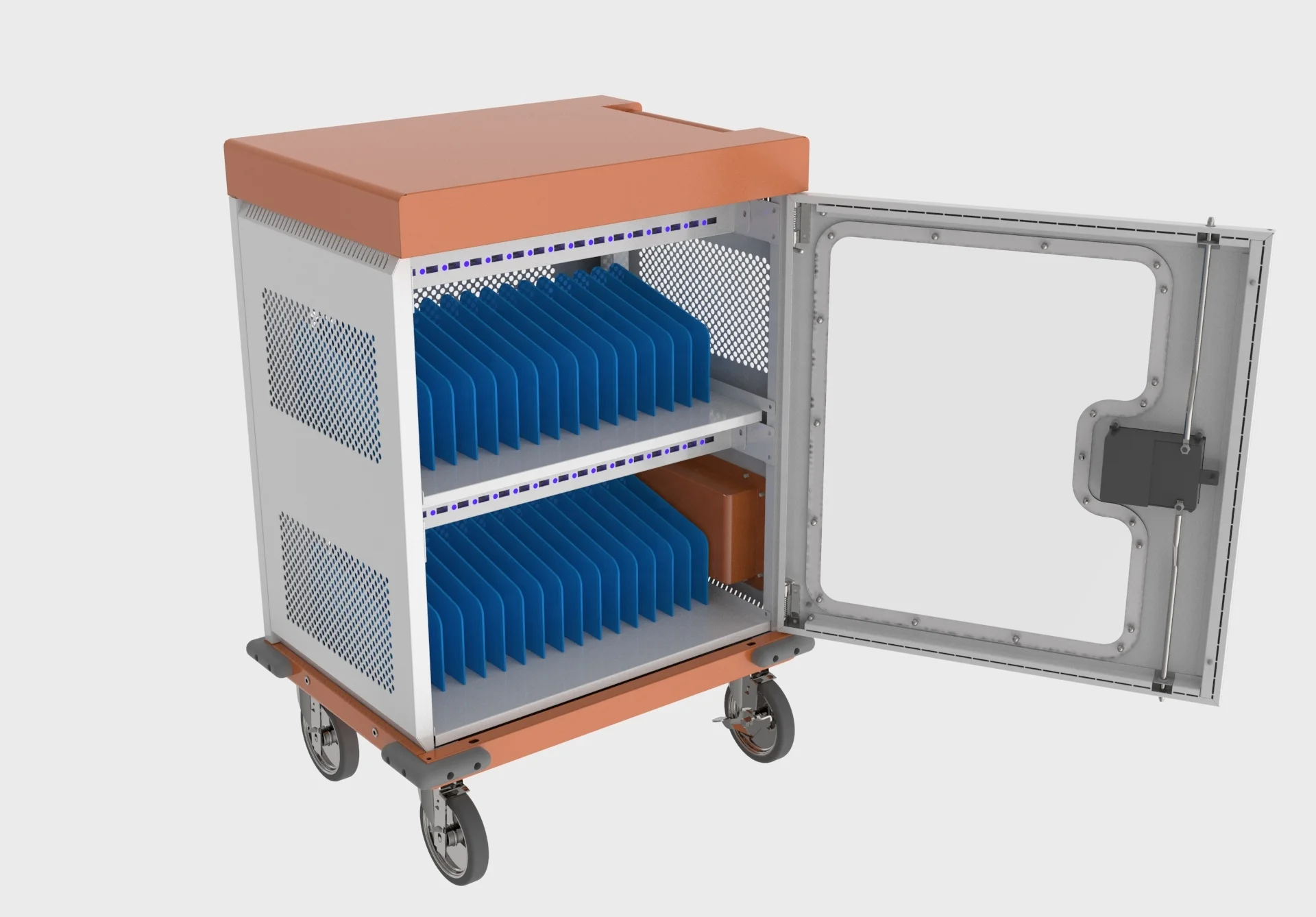 32 Ports USB Charging Cabinet Cart Education Equipment for School for Laptop Tablet Phone Chromebook iPad