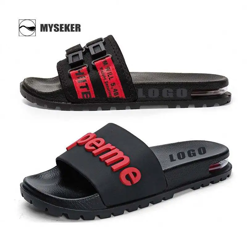 Wholesale Unisex Hot Sales Beach Outdoor Men Flip Flops Bath EVA Double-buckle Adjustable Room Slippers