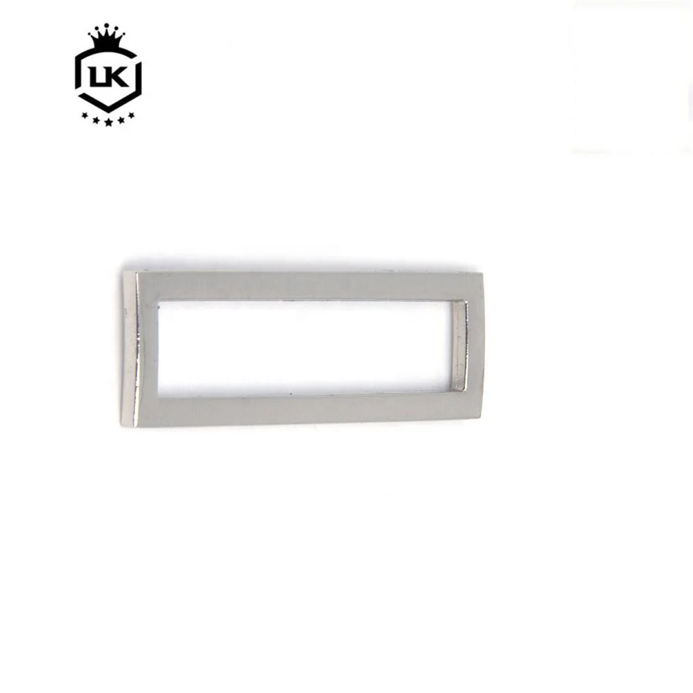 LanKe Custom High Quality Matt Silver Metal Rectangle Ring Buckle for Clothes and Bag