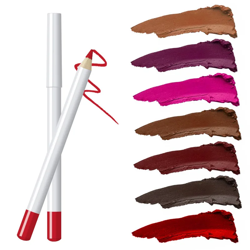 Wholesale oem creamy vegan velvet matte lip liner private label white lip liner pencil