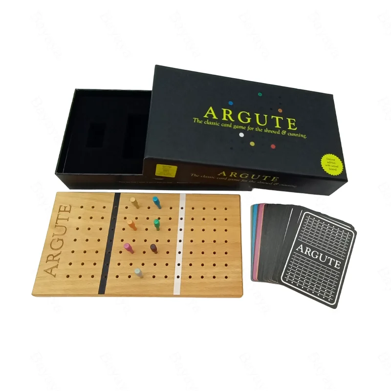 Professional custom wooden game board and monopoli  board game cards