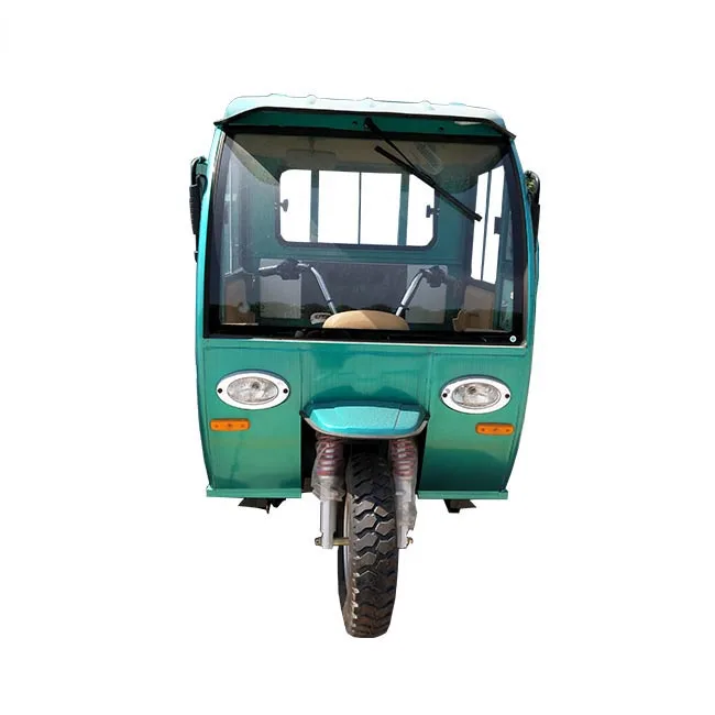 2022 New Semi Cabin Motorized Cargo Tricycle Enclosed Cabin And Heavy Loading Cargo Tricycle With Plastic Cargo Cover