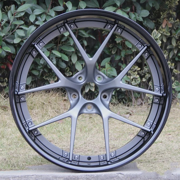 Wheelux custom high quality forged alloy passenger car wheels 2 Piece Forged 5 Spoke Concave Alloy rims 18 19 20 inch for bmw