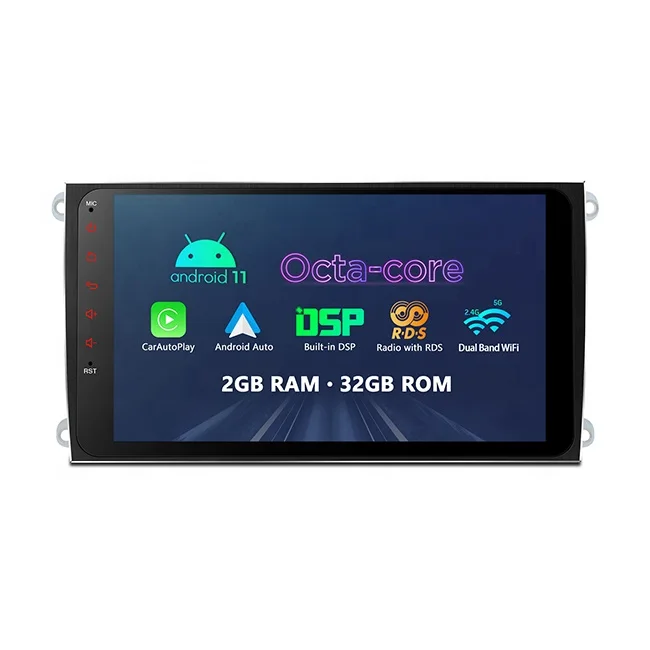 9 inch Octa Core Android 11 Car Stereo Navigation System With Built-in CarAutoPlay Android Auto DSP Screen Mirroring for Porsche