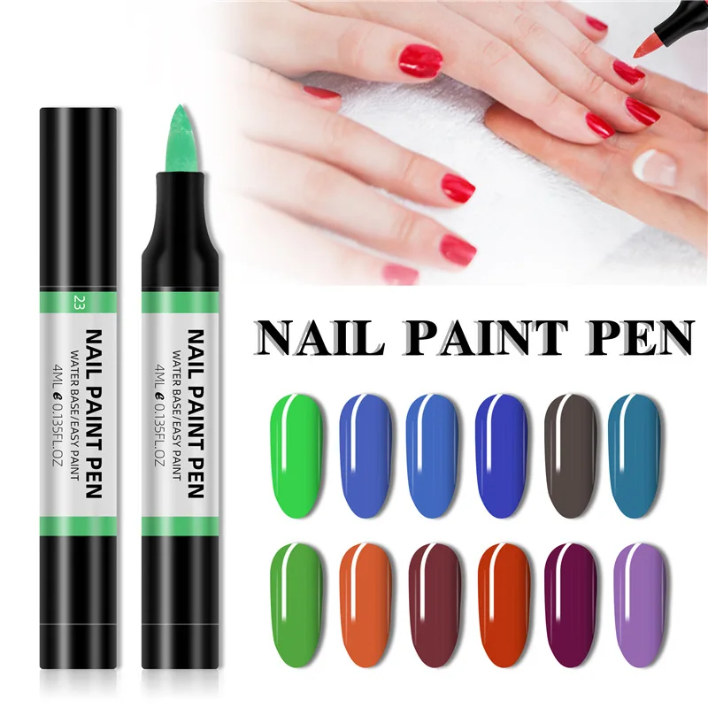 Vegan Healthy Water Permeable One Step Nail Paint Pen  Halal Nail Polish for Muslim
