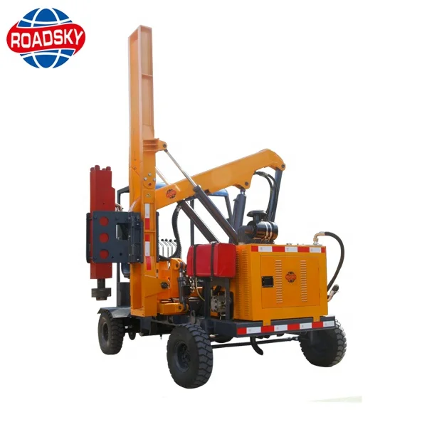 Traffic Safety Guard Rail Installation Machine