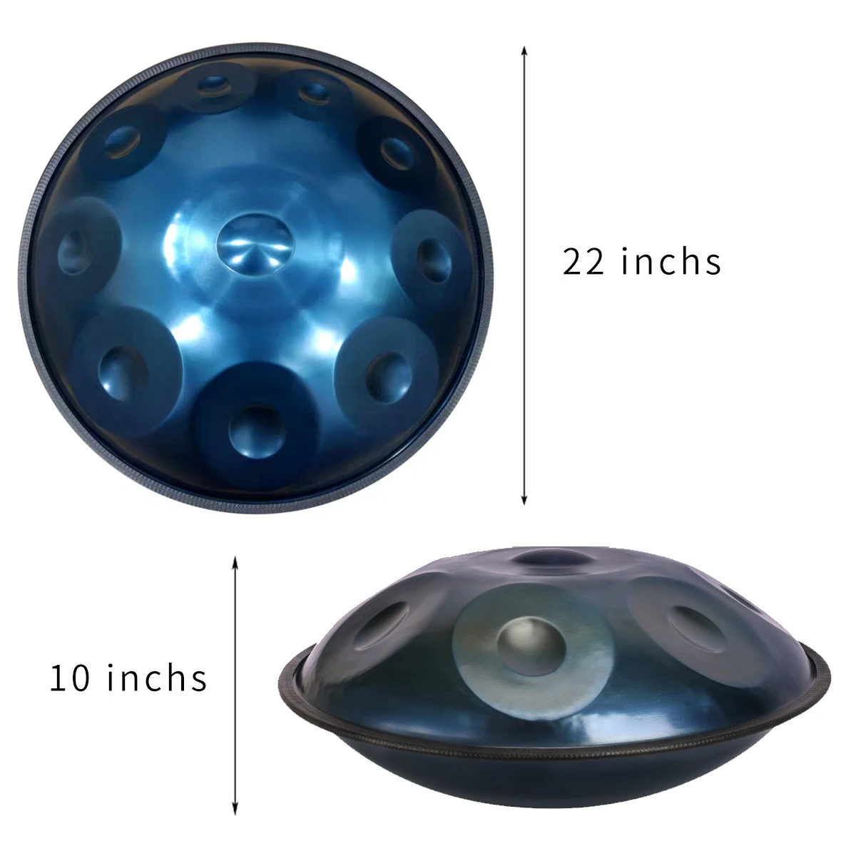 Steel Tongue Drum in 9 Notes 440Hz D Minor Scale handpan drum 22inches with gift set Musical Instrument hand pan