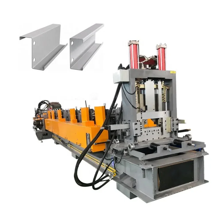 ZTRFM80-300 Automatic C purlin Steel CZ purlin  roll forming machine for solor panel structure