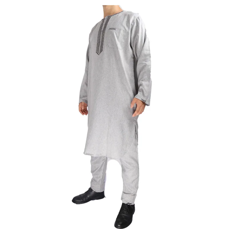 Оптовая продажа марокканская вышивка мужские брюки Исламская одежда Thawb Jubbah Прямая поставка