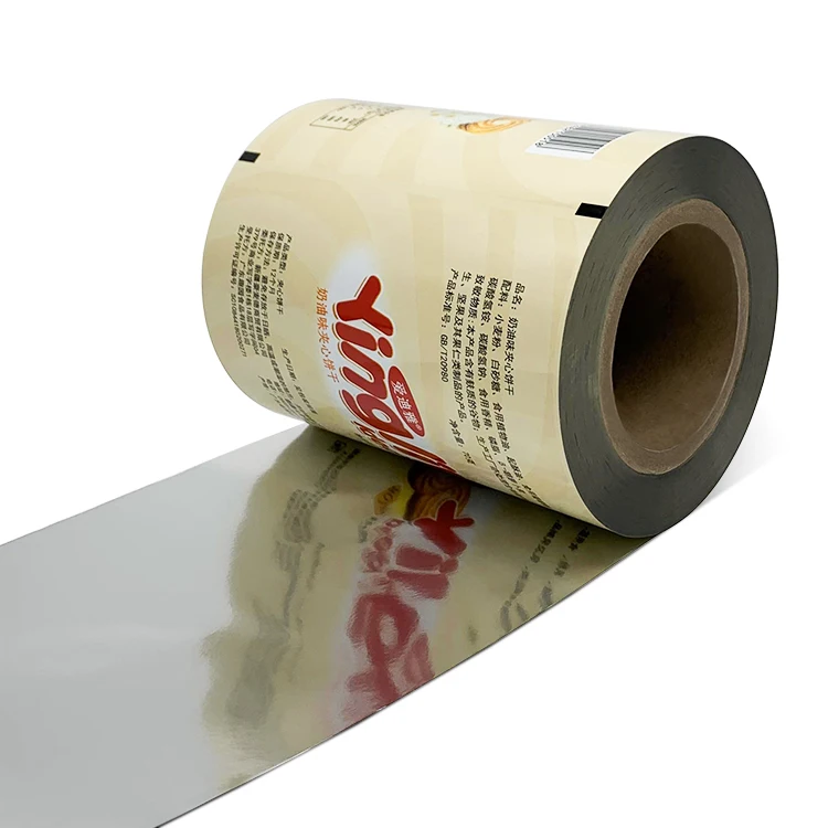 Cookies sachet packaging film roll chocolate customize printed BOPP aluminium laminated heat sealing mylar roll film
