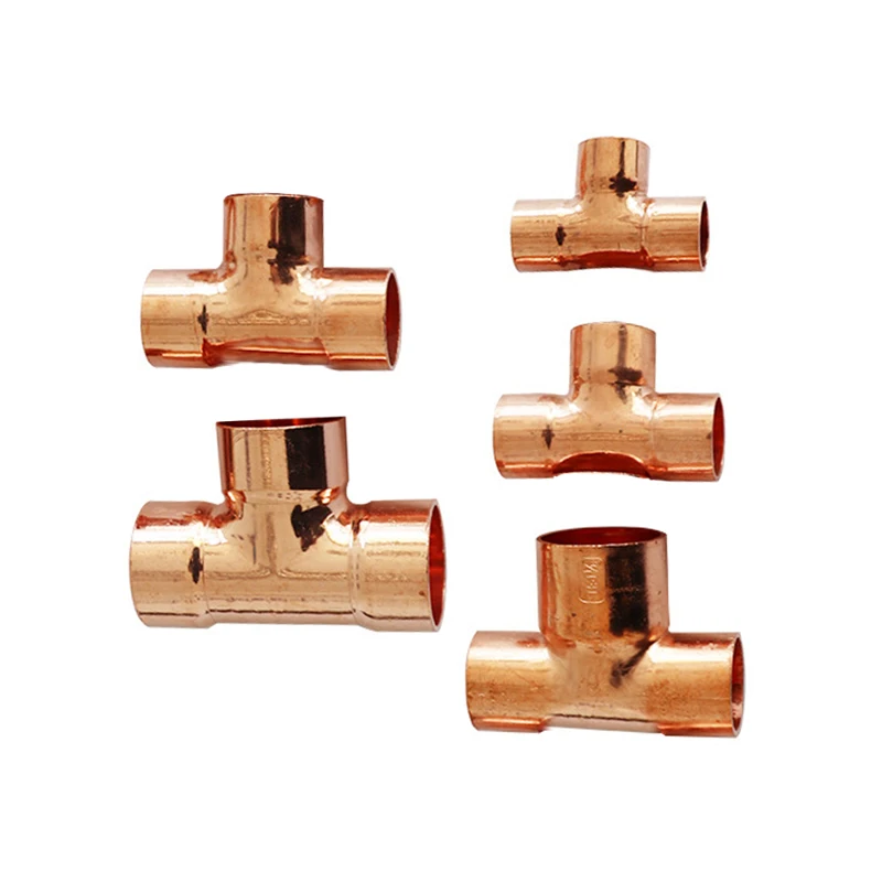 Factory custom copper pipe joint copper pipe male and female elbow tee fittings
