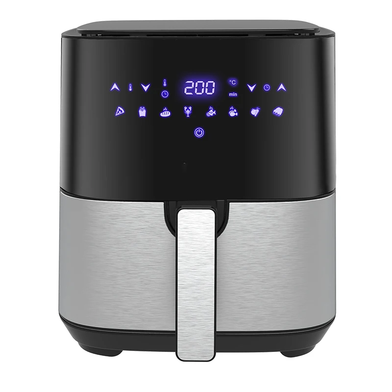 lcd display 5l  oil FrYer pink AIR FRYER  silver crest air fryer freidora de aire sin aceite commercial oven