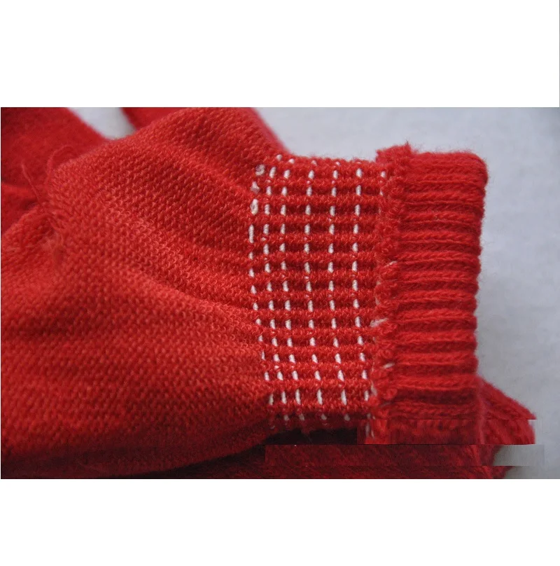 Cute Kid Mittens Children Winter Knitted Gloves For Boys Girl Snowflake Love Pattern Fingerling  Soft Warm Mitten