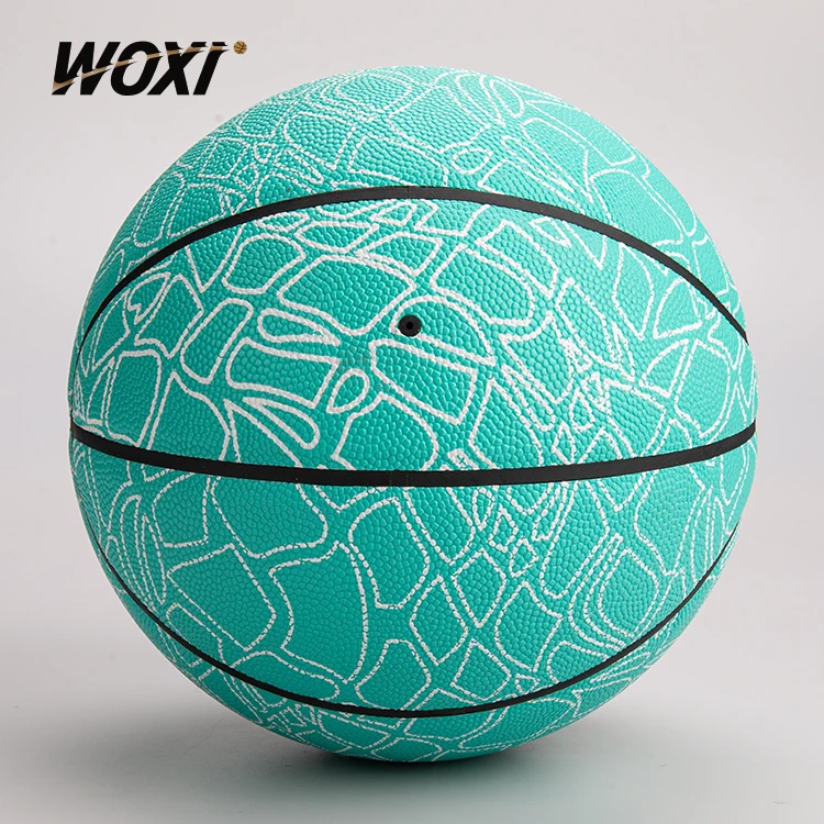 Basketball Glowing Fluorescent Laminated PU and Rubber Training Ball Add Your Logo Basket Ball
