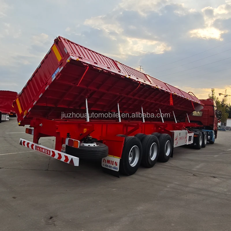 High Quality Factory dump-trailer gooseneck dump trailer tipping trailer for tractor