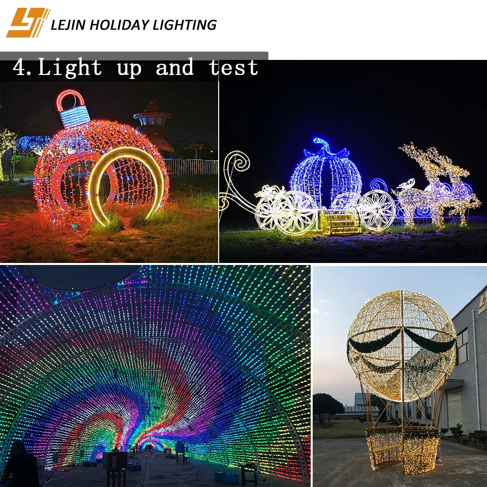 Design customized led 3D cherry blossom tunnel motif lights for outdoor street decoration