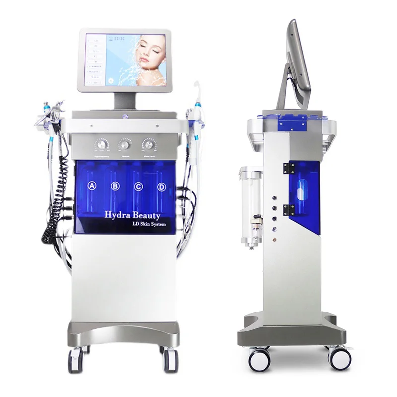 14 in 1 h2o2 Water Oxygen hydro dermabrasion aqua peel facial removal black head Face lifting microdermabrasion beauty machine