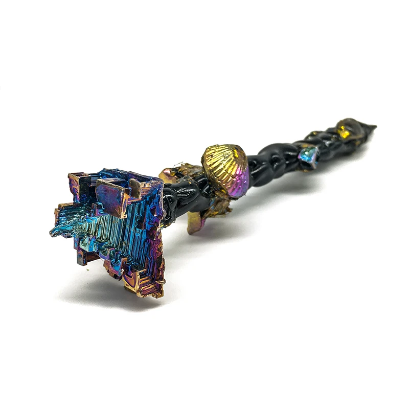 Hot Sale Natural Obsidian bismuth Magic sticker Healing Stone Point high quality butterfly Crystal Wands for home decoration