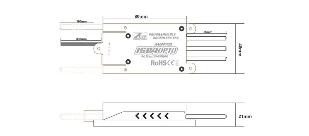 Бесщеточный Регулятор Скорости ZTW Mantis 150A OPTO HV SBEC