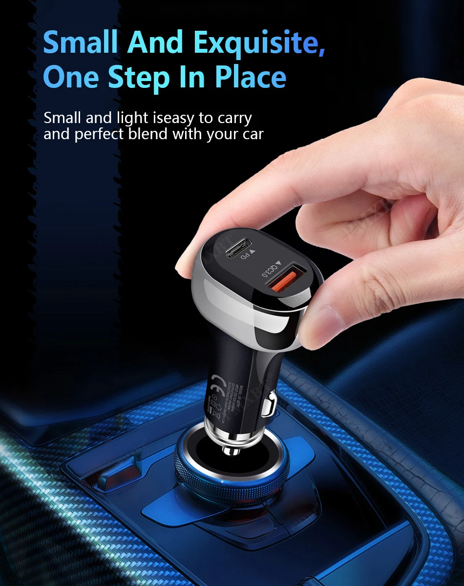 2021 New PD QC 3.0 Car Charger Fast Charging For iPhone 12 Pro XS Xiaomi 7 8 Samsung S10 Mobile Phones Dual USB Charger in Car