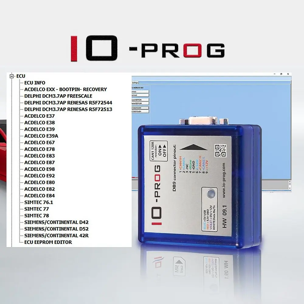 IO-PROG Programmer Basic Version BD9 Connector Pinout IO Prog Same With I/O Ter Minal Multi Tool For GM/OPEL ECU