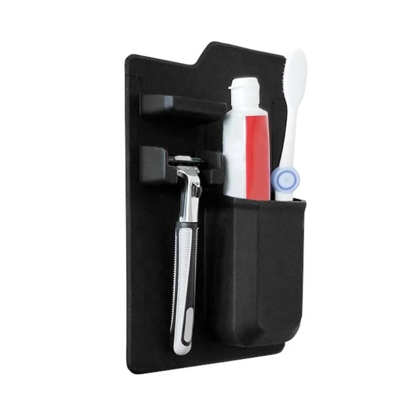 Silicone Bathroom Organizer Mighty Toothbrush Holder Toothpaste Shaver Holder Bathroom Products Shower Supplies
