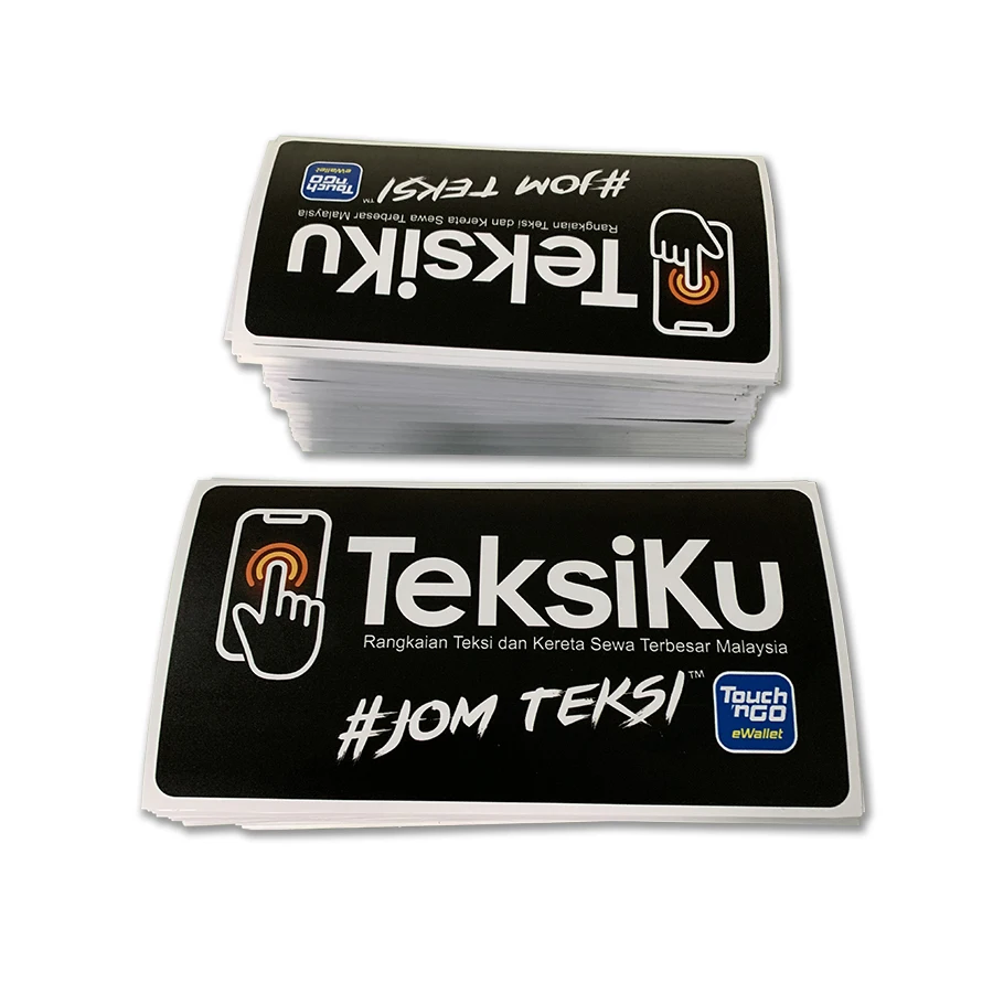 Custom die cut label logo sticker waterproof vinyl sticker