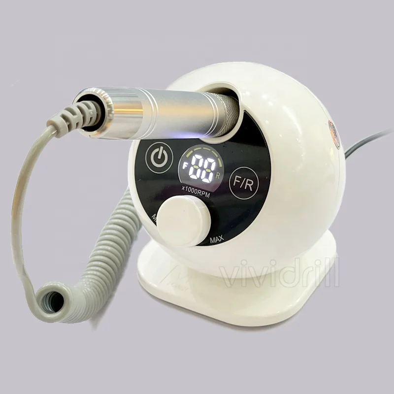 vividrill CLA 205  manicure electric brushless nail drill machine  speed display 35000 rpm micromotor handpiece