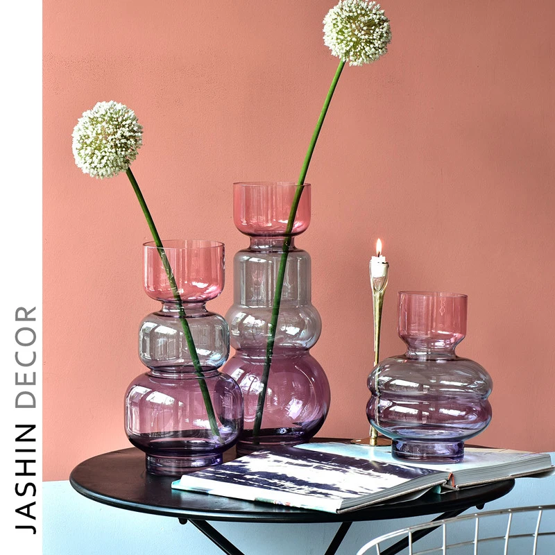 Tabletop Decoration Wholesale Nordic Home Wedding Creative Unique Decorative Clear Flower Bottle Glass Vase