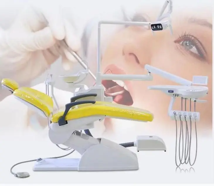Factory Design Hydraulic Dental Unit Led Light 24 volt Dental Chair Manufacturer Fauteuil Dentaire Dental Chairs Full Set