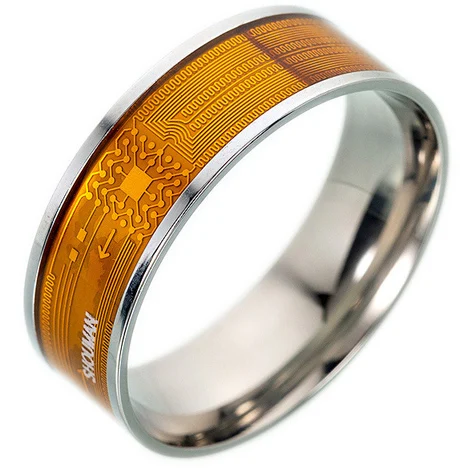 Hot Sale 316 L Stainless Steel Waterproof Intelligent Digital NFC Chip Smart Rings for Mobile Accessories Jewelry