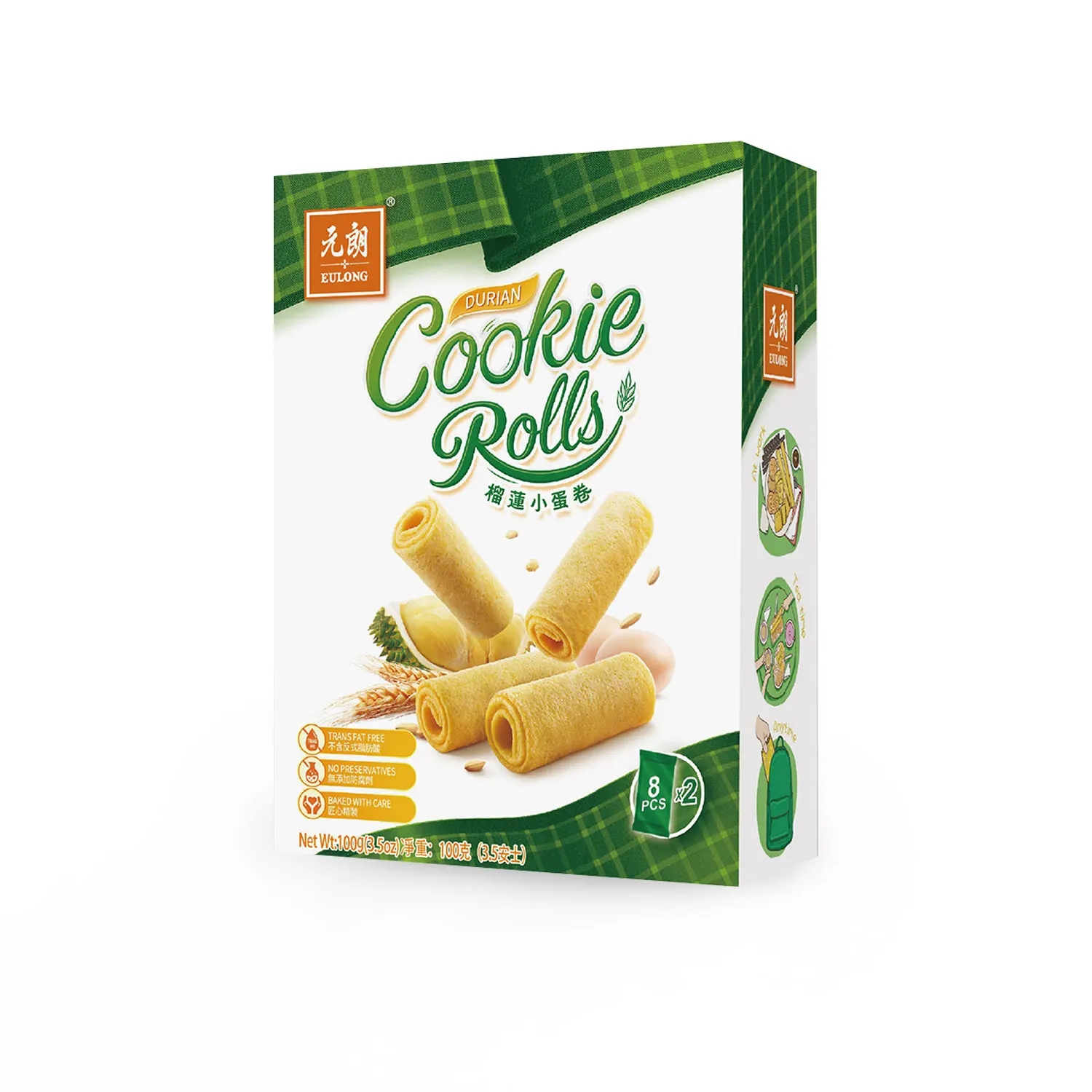 Высокое качество, низкая цена, 100 г, дуриан, яичный рулон, лунные пирожные, печенье и десерт, распродажа