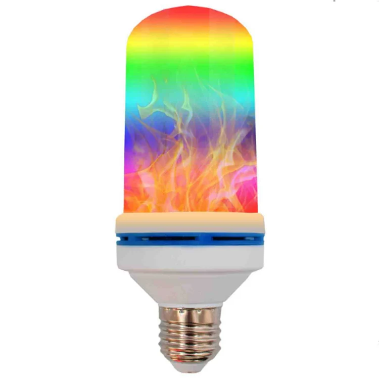 rgb color changing flashing torch light 5w colorful simulation christmas decoration led flame light