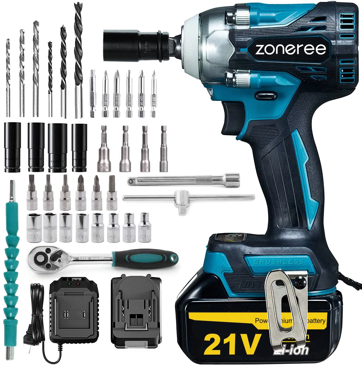 2021 Selling The Best Quality   520nm High Torque Electric Brushless Cordless Impact Wrench