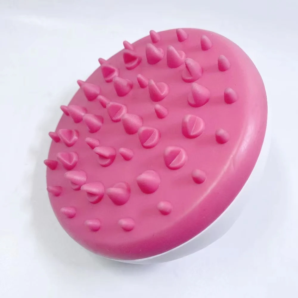 Logo printed custom cheap plastic hand hold rubber head massager for promotion