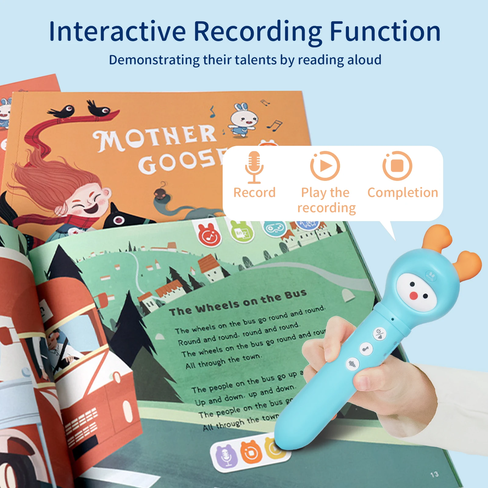 Обучающая музыкальная детская аудиосистема Alilo, игрушки Монтессори, говорящая детская ручка, производитель звуковой книги