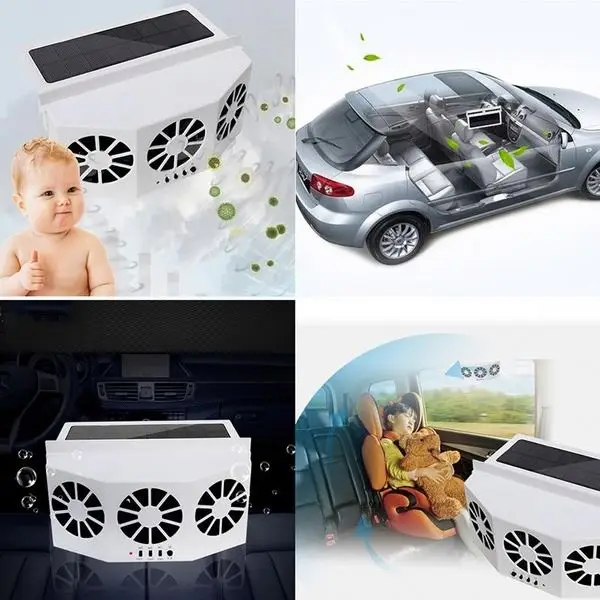 
2 color Automobile solar exhaust fan automobile cooler automatic ventilation fan dual mode power supply high power 
