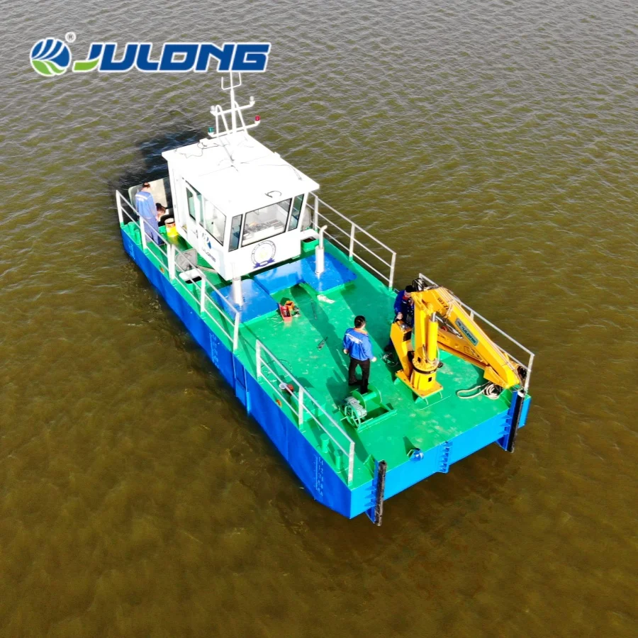 Julong 150HP Portable Self Propelled Multifunction Tug Boat For Dredging Projects