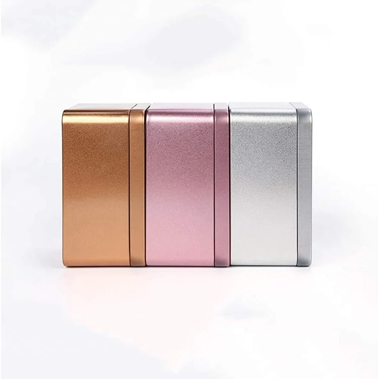 Hot Metal Empty Container Gift Tin Tea Candy Jewelry Storage Box Metal Rectangular Tin