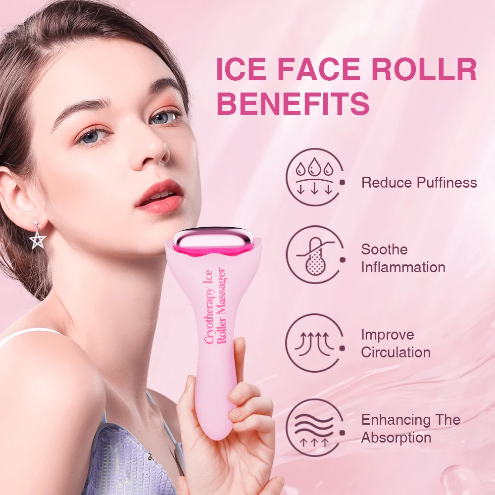 Daily use Aluminum roller skin cooling stainless steel facial body massager ice roller Skin Cooling System 2 In 1 Ice Roller