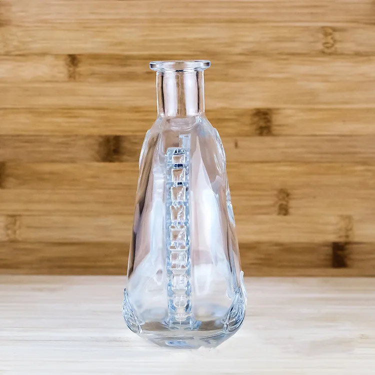 Luxury Custom Empty Crystal Gin rum brandy spirit whisky vodka liquor 750ml alcohol bottle XO glass wine bottles