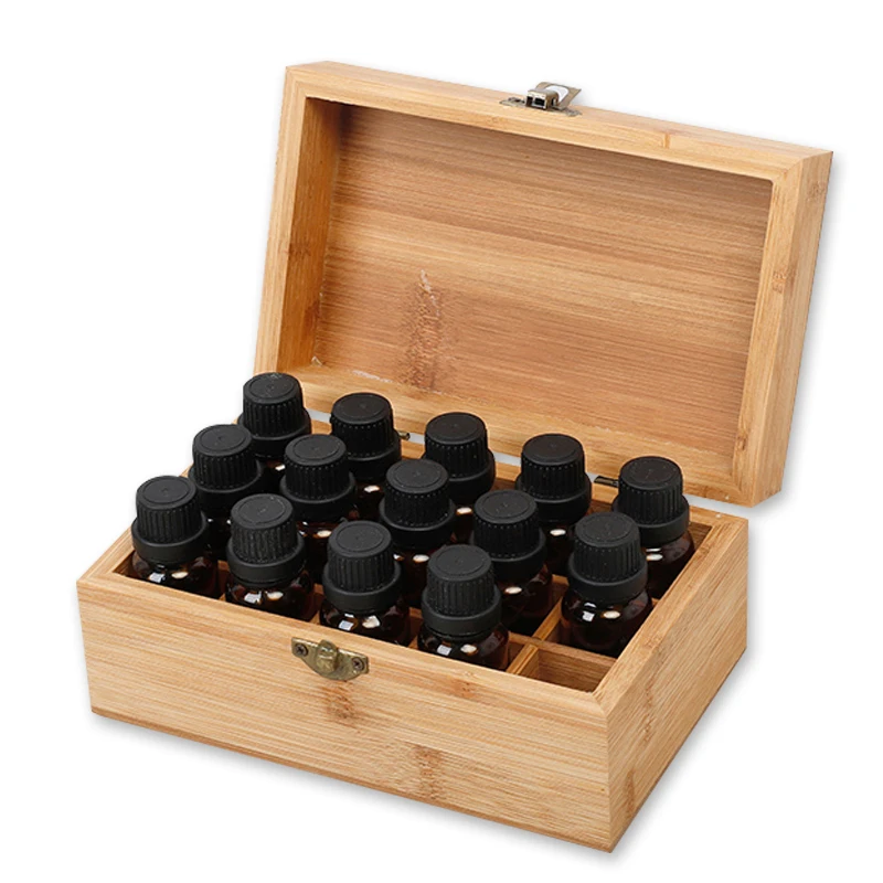 Wholesale custom unique wooden gift package box bamboo essential oil box