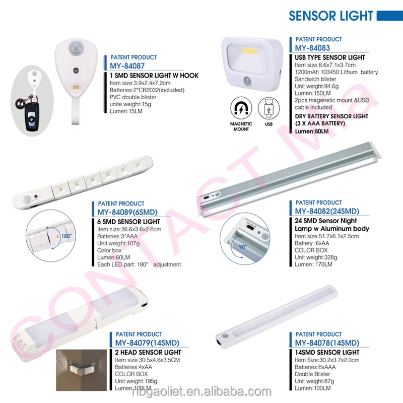 factory direct new magic cube motion sensor light 6 head 90 degree Rotated Induction Night Light special gift light