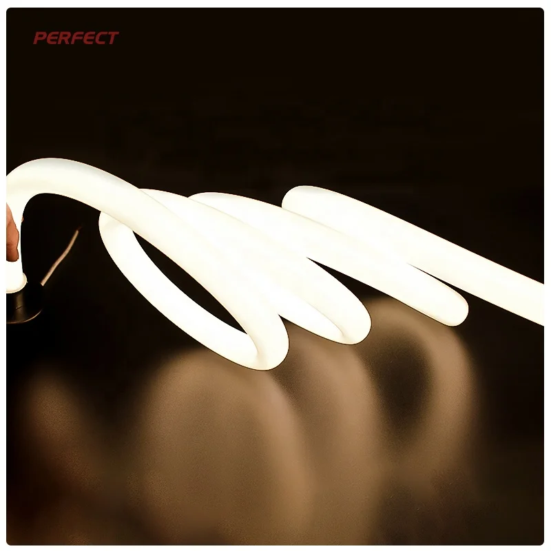 Led Neon 360 round neon led light strip 220v 120led 2835 tube led flex strip