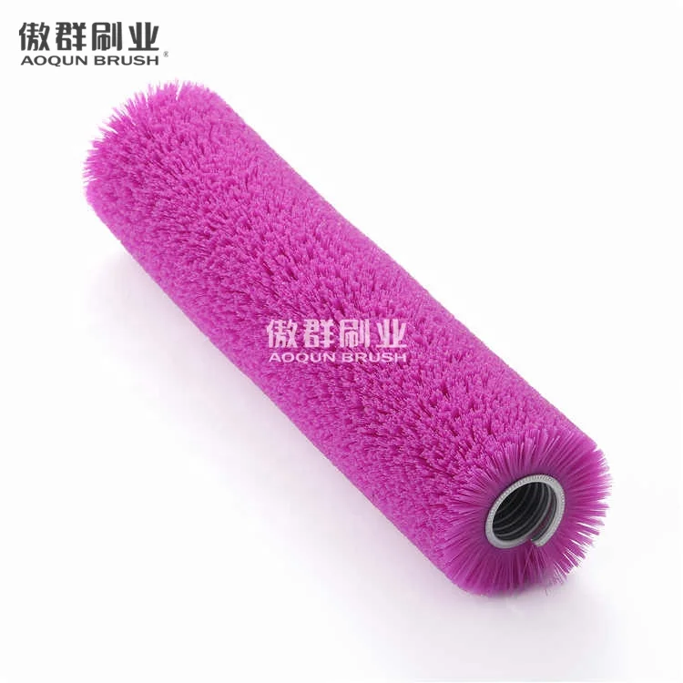 Industrial Tomato Cleaning Fruit Washing Machine Nylon Round Rotating Cylinder Spiral Cleaning Brushes