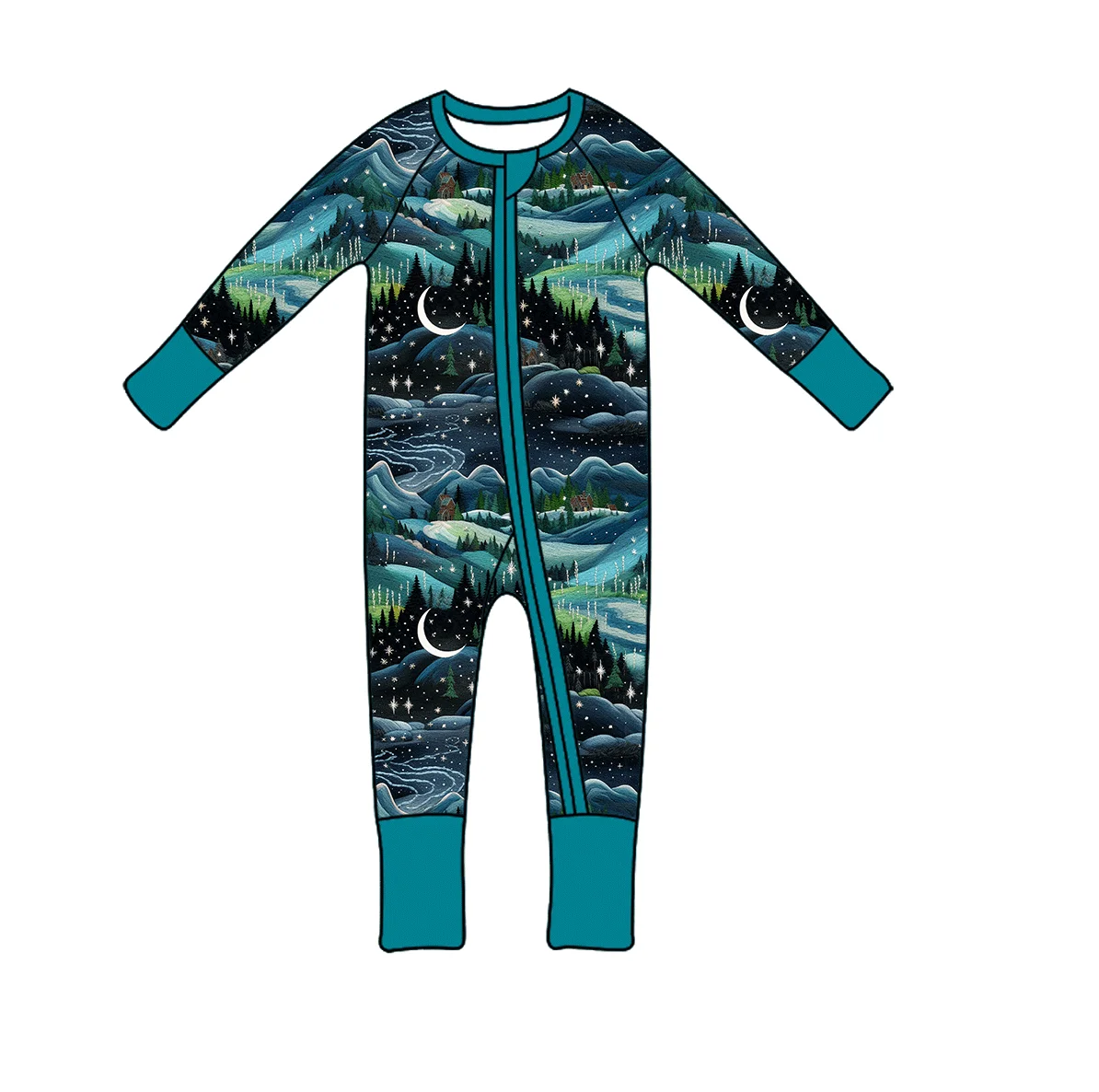 95% Bamboo 5%Spandex Halloween Pumpkin  Newborn Toddler Long Sleeve Baby Romper Zippy Pajamas