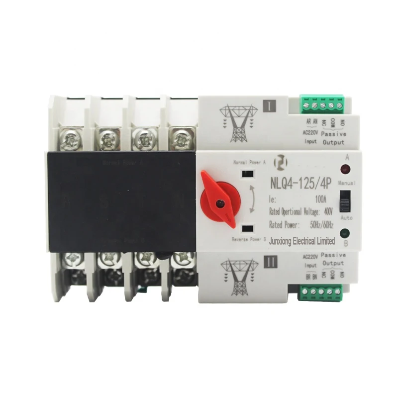 380V 100A 63A  city power automatic transfer switch NLQ4-125/4P mains generator transfer switch