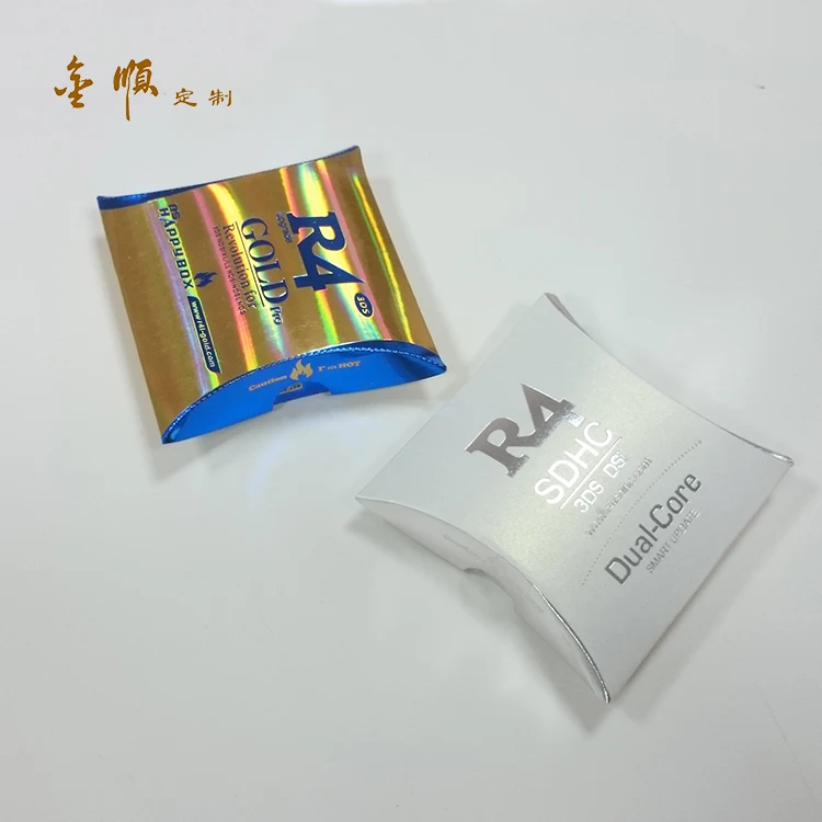 luxury cheap delicate  exquisite fancy pillow box candy packaging wedding favor packaging with logo printed