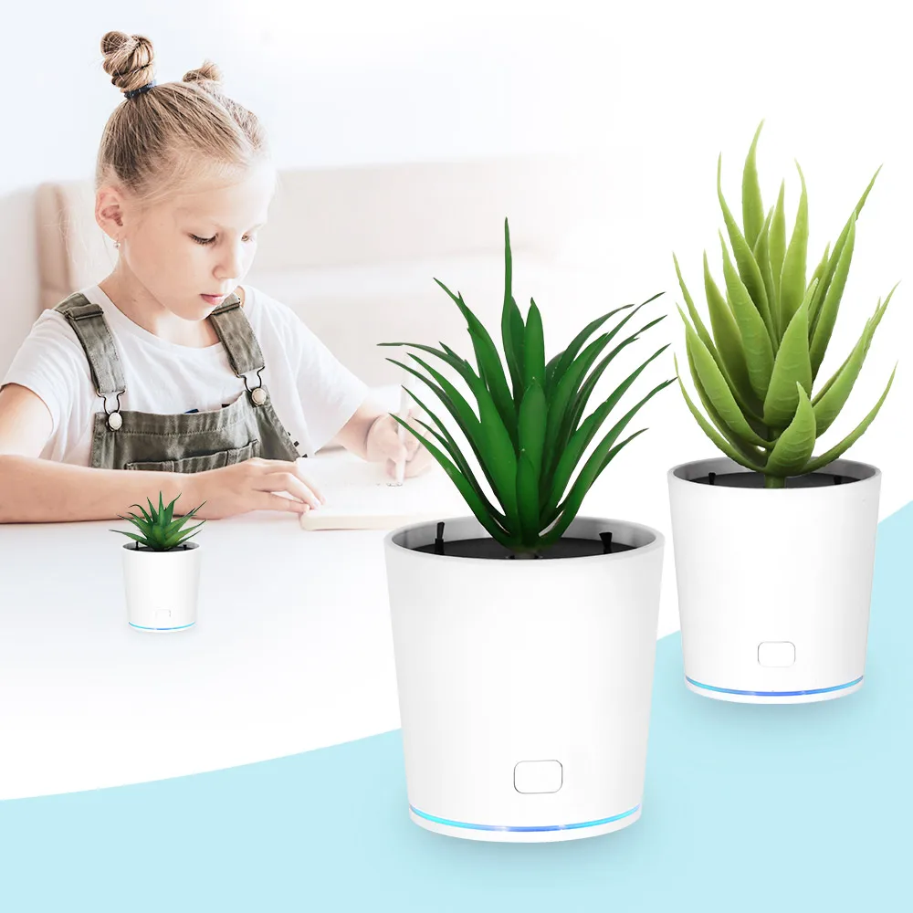 Маленький Персональный умный датчик, горшок для растений, Домашний Настольный сменный очиститель воздуха для растений