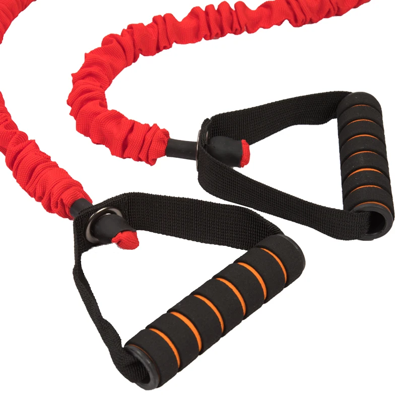 Exercise Band 4feet Battle Rope Resistance Tube With Sleeve  Elastic Fitness Pull Rope